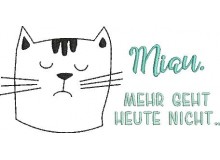 Stickdatei - grummelige Katze